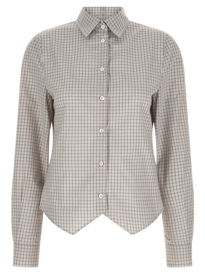 Maison Margiela Pointed Hem Shirt Shirt and Blouse - Beige | 4ec480351fffdfb5a3218dd781483cc0f507b973