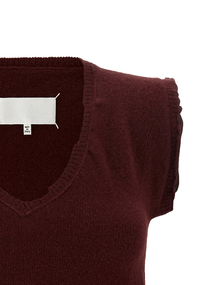 Maison Margiela Distressed Vest Gilet - Bordeaux | 08e9b0445d8fb7f06d6d2329c05a458f49b3a41f