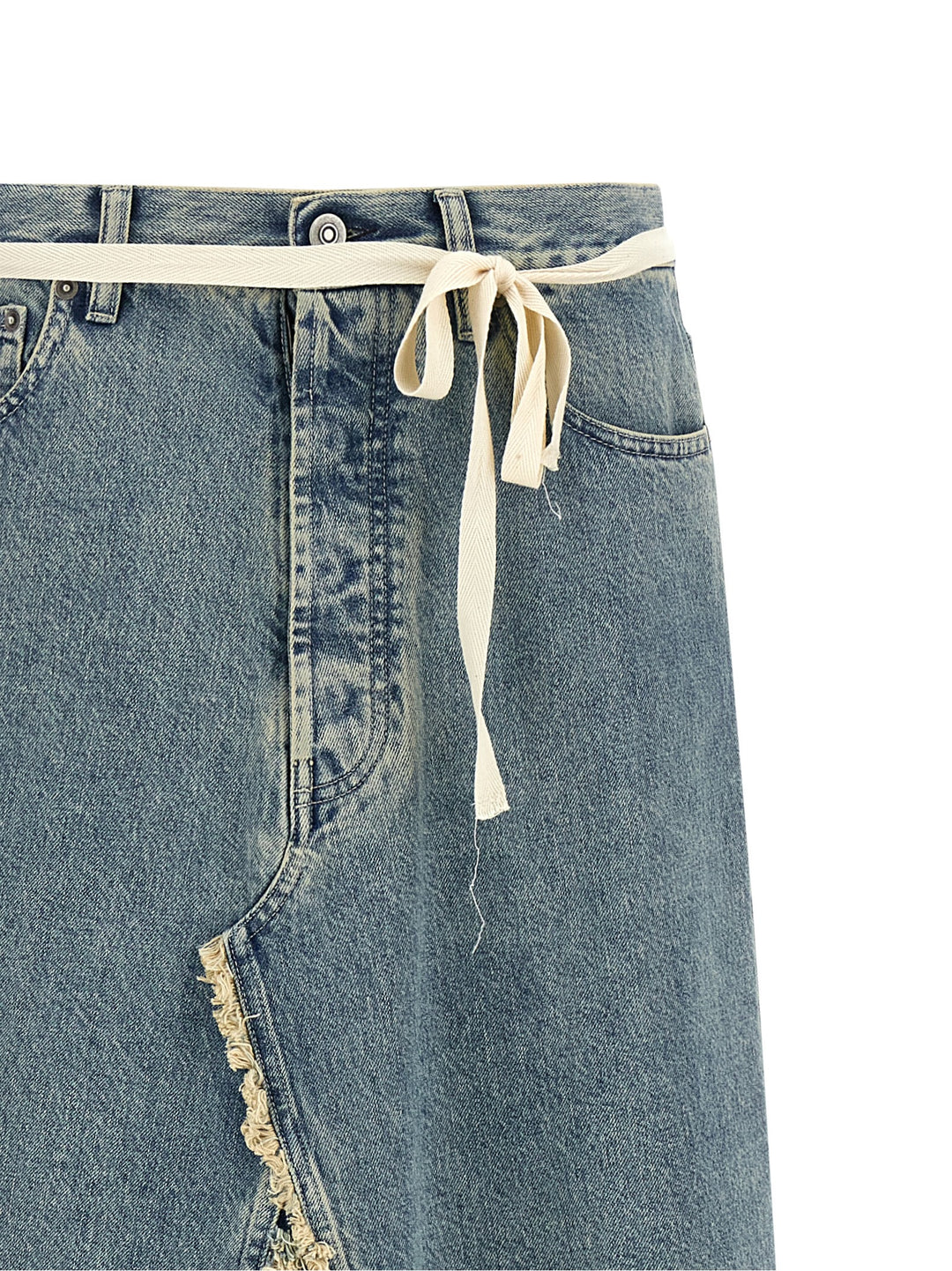Maison Margiela Raw Hem Denim Skirt Skirts - Light Blue | 8e81073a9e623765fcfcec2c6d728c1a1d48c796