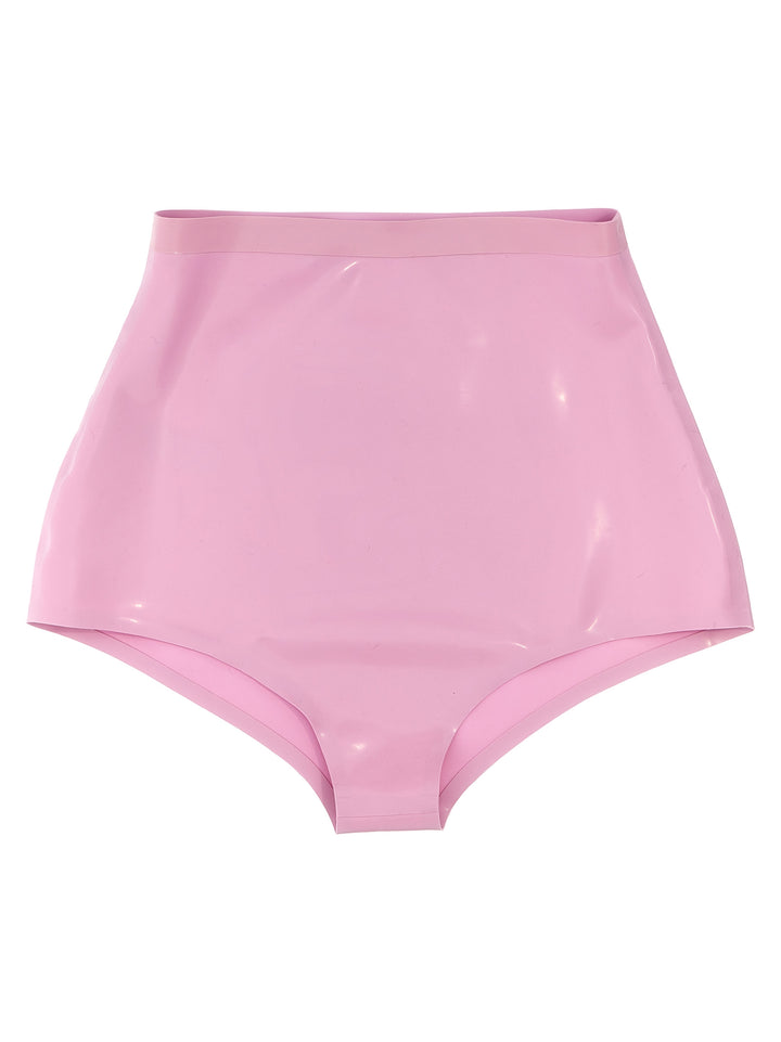 Latex High Waist Briefs Underwear, Body Pink