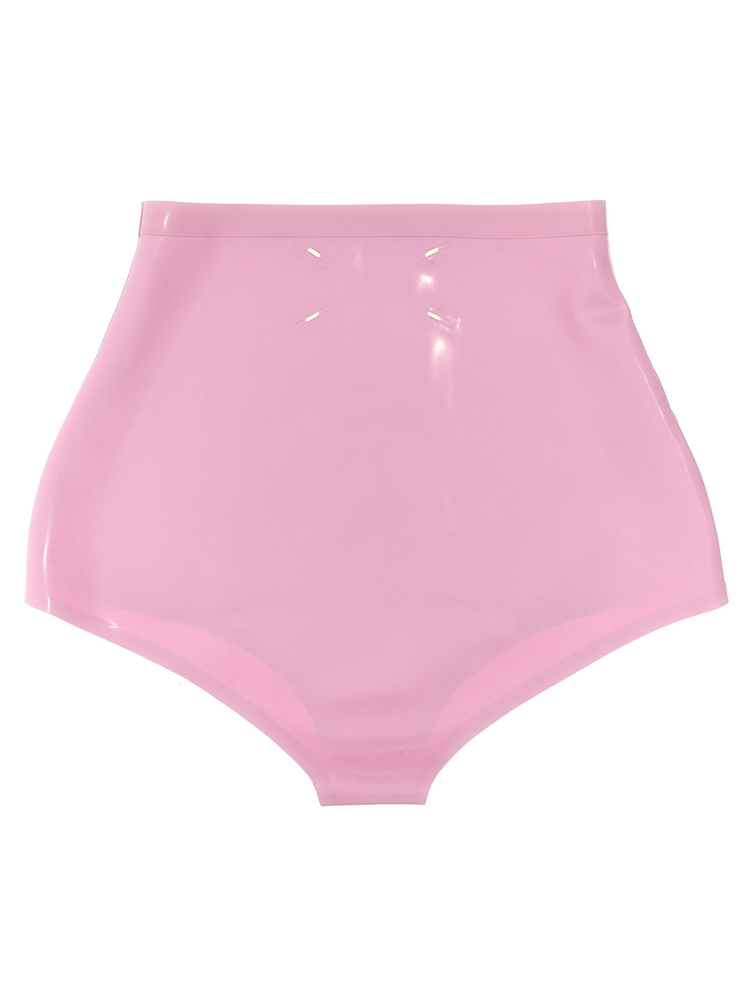 Latex High Waist Briefs Underwear, Body Pink