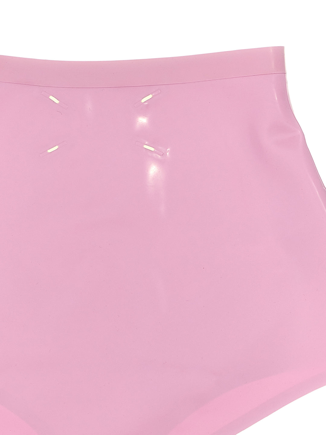 Latex High Waist Briefs Underwear, Body Pink