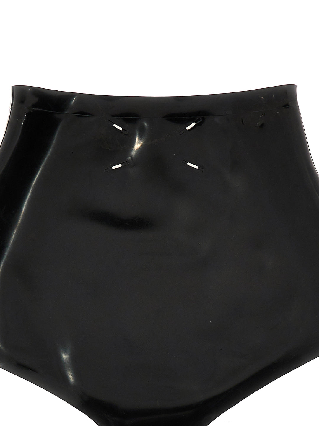 High Waist Latex Briefs Underwear, Body Black