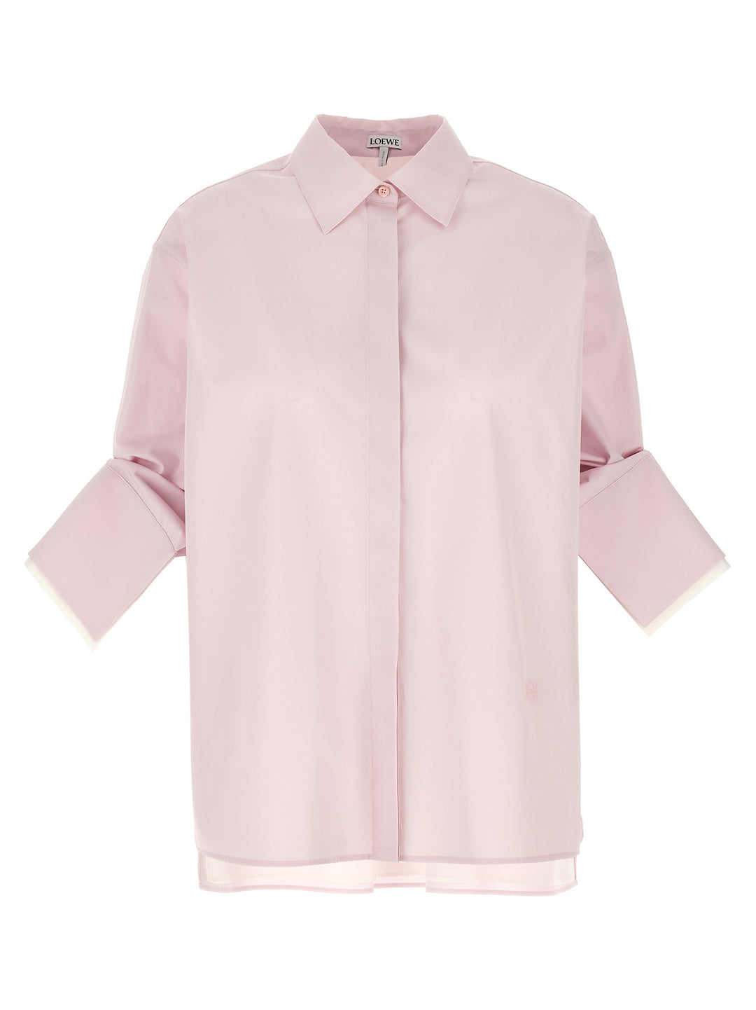 Turn-Up Shirt, Blouse Pink