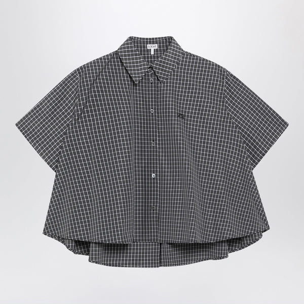Trapeze Checked Shirt In Technical Cotton