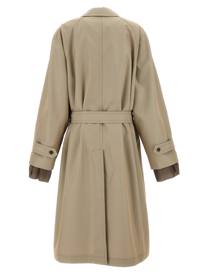 Long Single-Breasted Trench Coat Coats, Trench Coats Beige