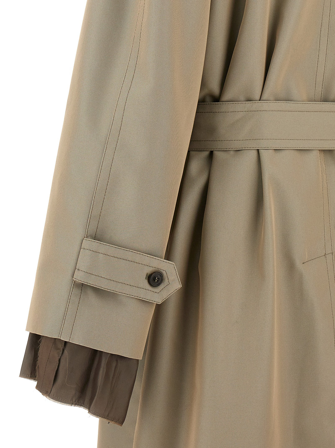 Long Single-Breasted Trench Coat Coats, Trench Coats Beige