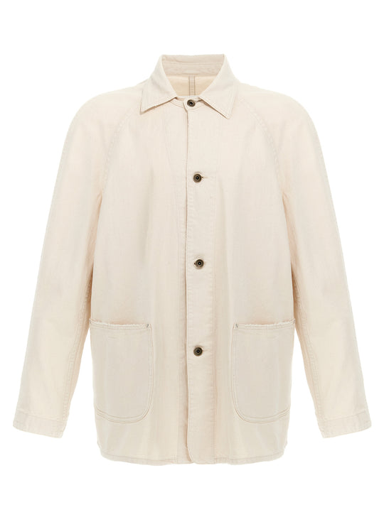 Denim Shirt Shirt And Blouse Beige