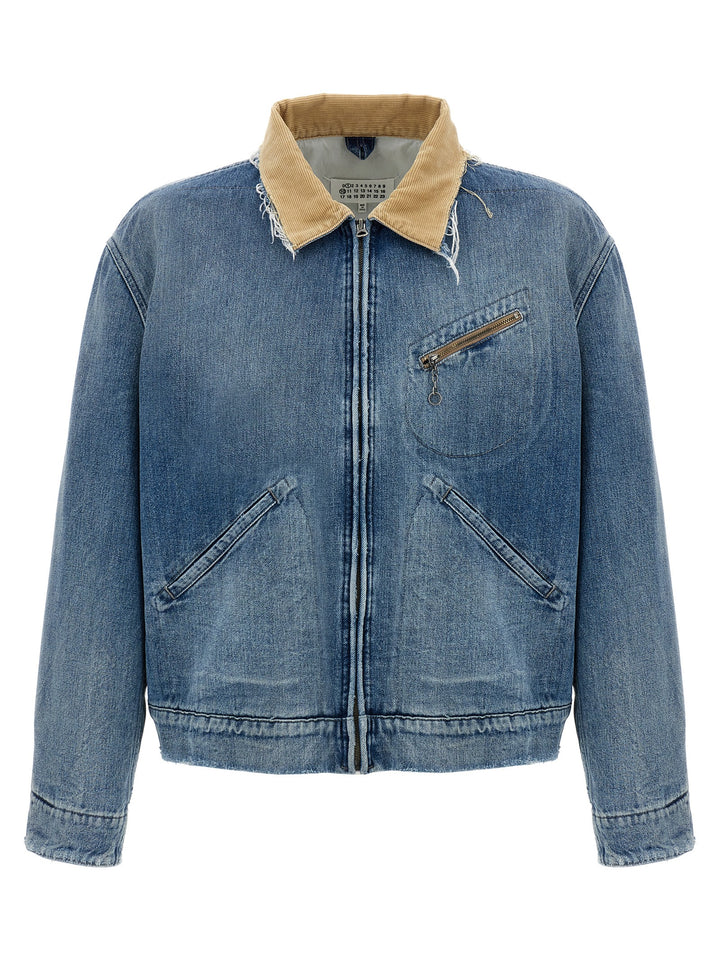 Maison Margiela Denim Jacket Puffer Jackets - Light Blue | c16293c37af393b28b9836c0ad6859873dd9da10