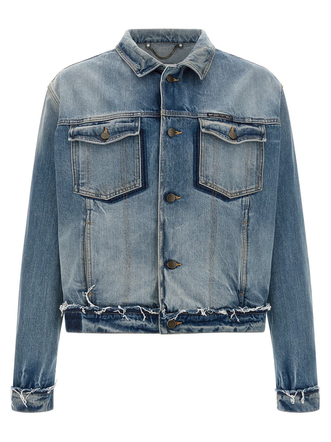 Maison Margiela Denim Jacket Puffer Jackets - Blue | 2fc5519f2343e10f4088d2b49b1e45ff8a7d42b2