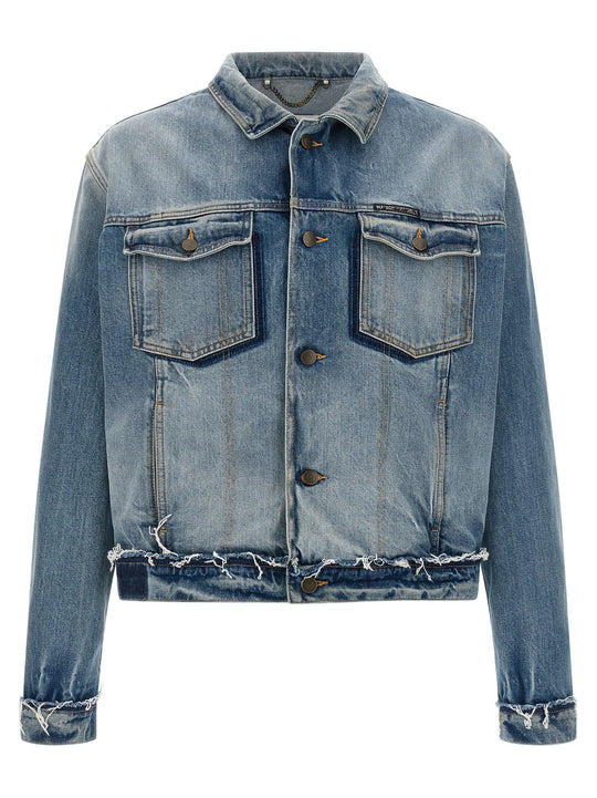 Denim Jacket Puffer Jackets Blue