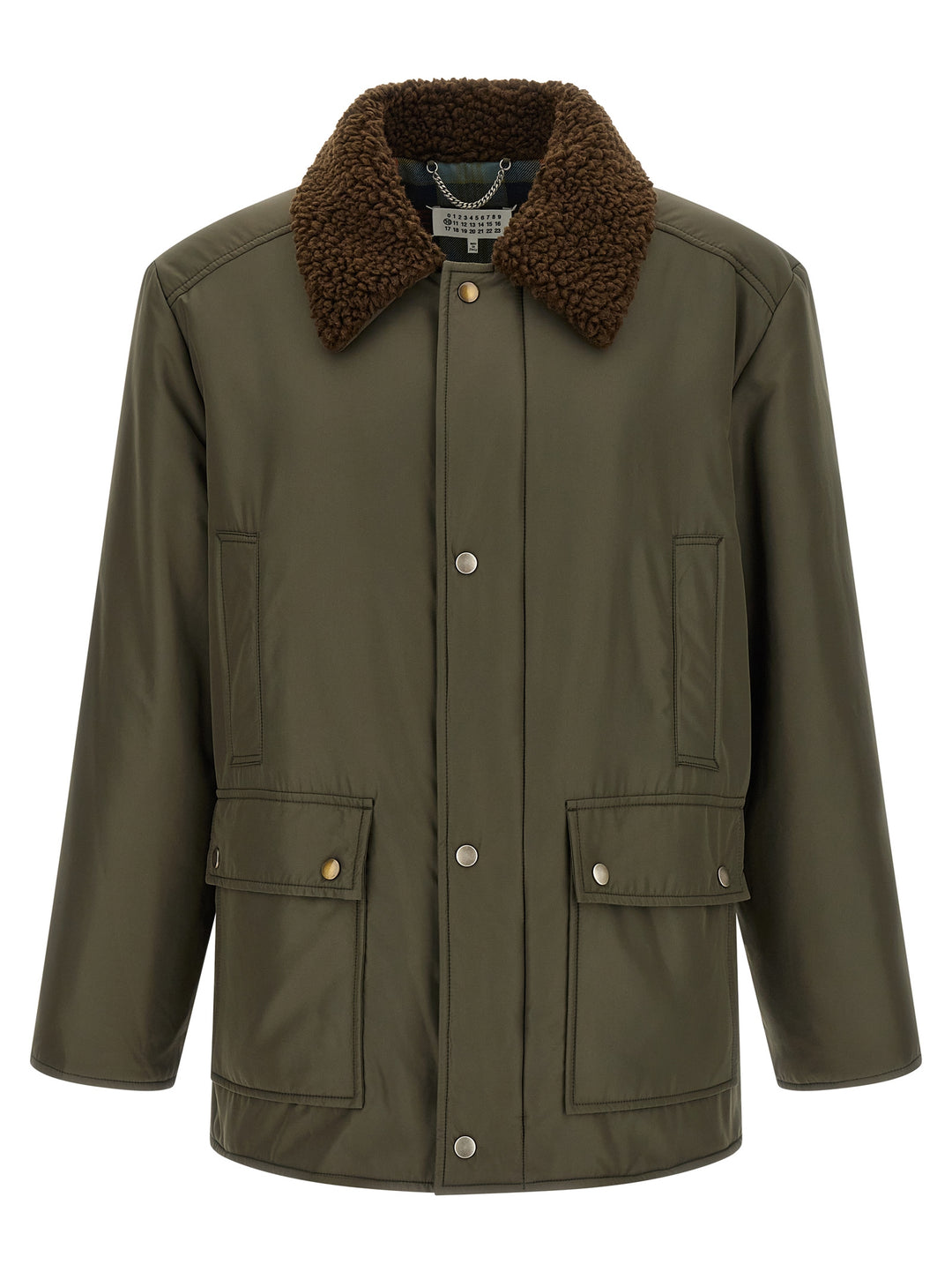 Maison Margiela Shearling Collar Parka Puffer Jackets - Green | e167563abfc3648ed374e91943218dd28b6885d7