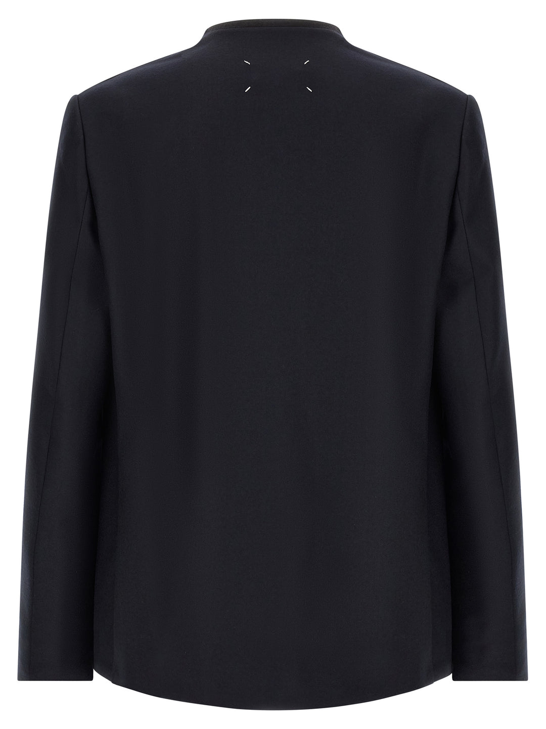 Maison Margiela Minimal Blazer - Blue | e315bf503db412f86e05dabc871f3e554cb56b59