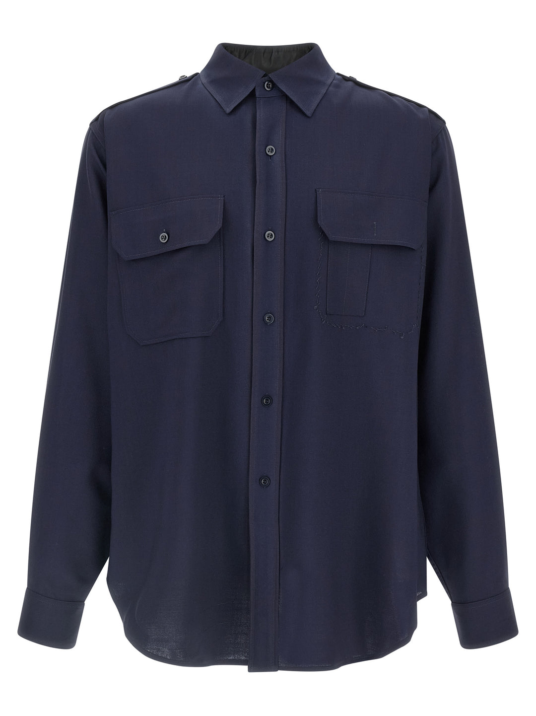 Maison Margiela Pressed To Death Shirt and Blouse - Blue | f106dd913dde61574ffe2784779b30707dca0a5b