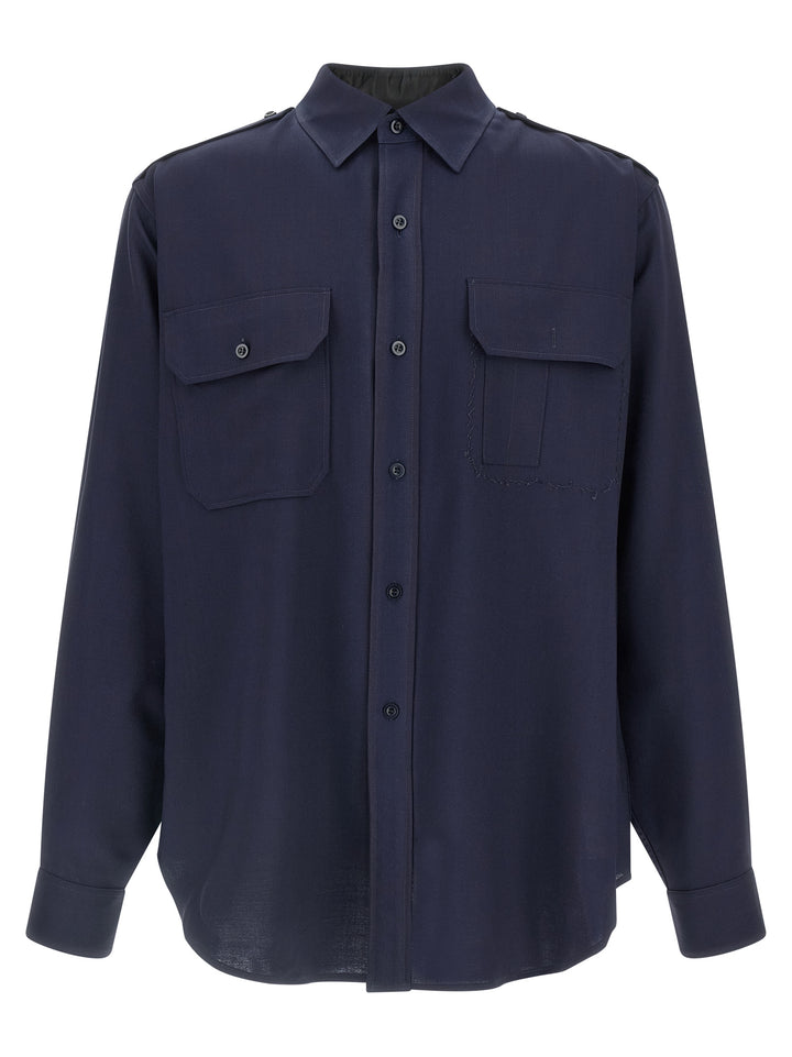 Maison Margiela Pressed To Death Shirt and Blouse - Blue | f106dd913dde61574ffe2784779b30707dca0a5b