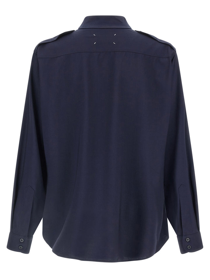 Maison Margiela Pressed To Death Shirt and Blouse - Blue | e2f12a55d9a717ea8488de8182a4100ae7592058
