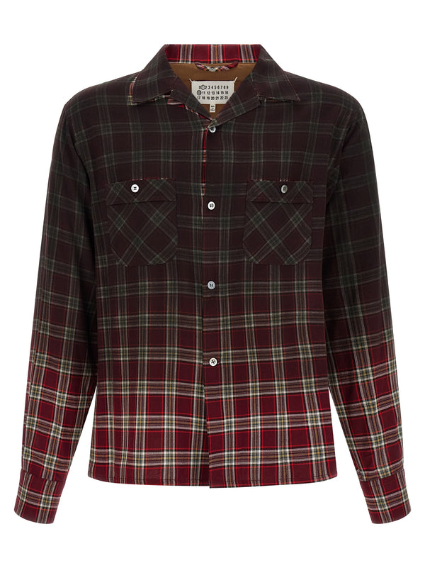 Check Shirt With Gradient Effect Shirt And Blouse Red