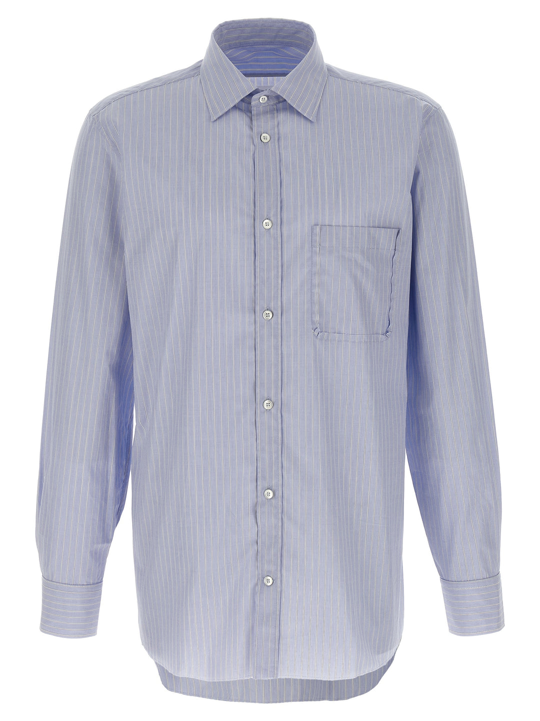 Maison Margiela Striped Shirt Shirt and Blouse - Light Blue | 19bf3c410b0a7865f22a825468b8828e403e4fcc