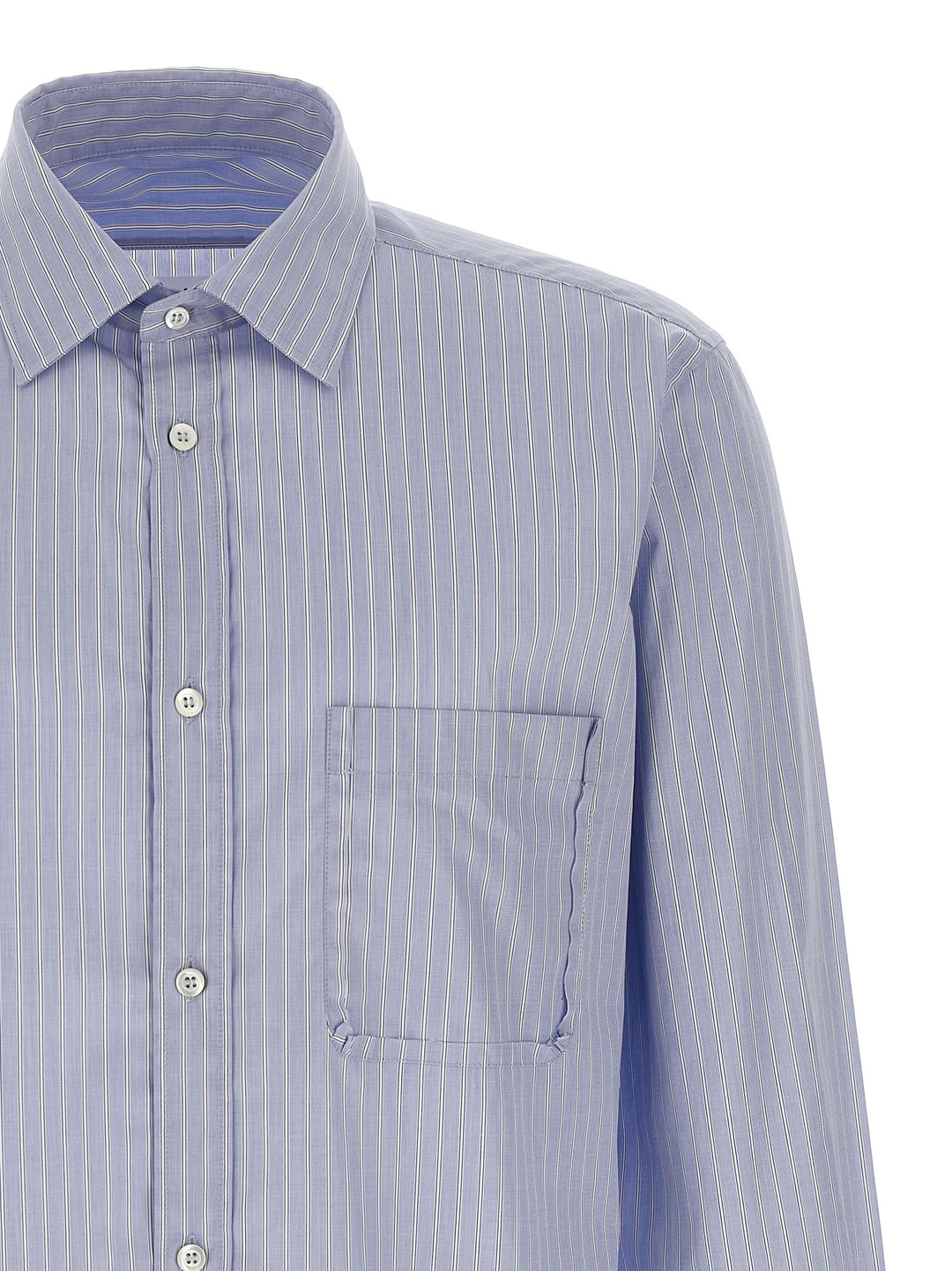 Maison Margiela Striped Shirt Shirt and Blouse - Light Blue | 768fb18d9dddc0d2f53c44c6c6adf9deee9f6211