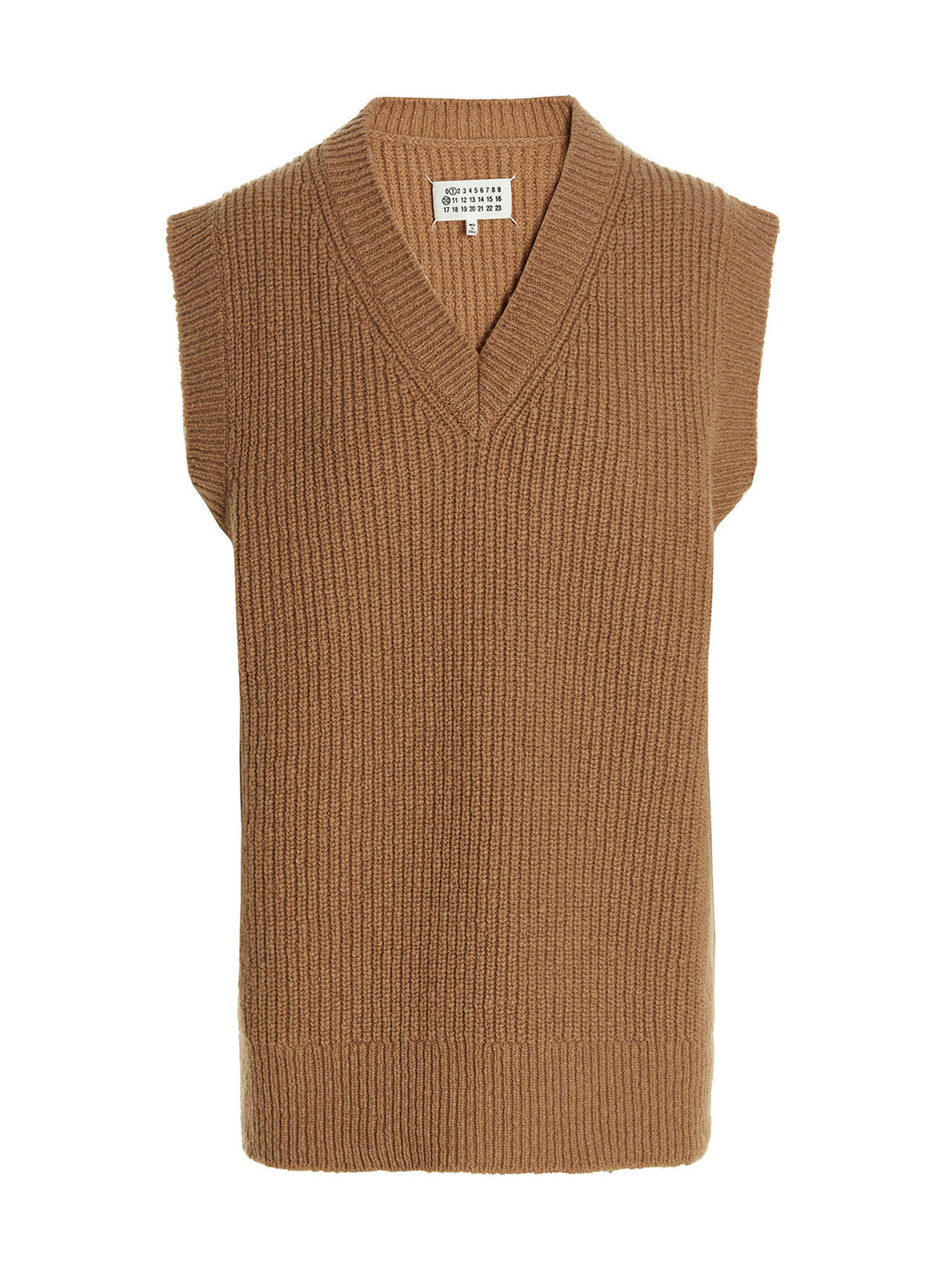 Maison Margiela V-Neck Vest Gilet - Beige | 1de2c6230c948eadecd81f4c04ec1e651fcd87d2