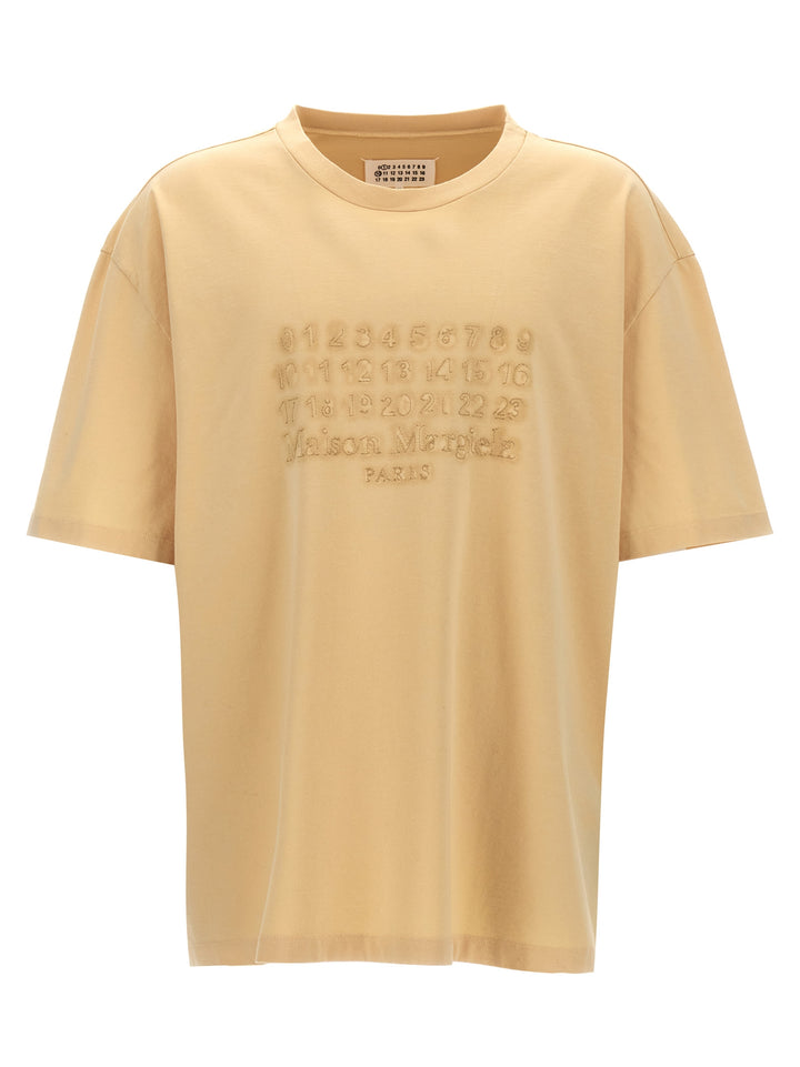 Logo Embroidery T-Shirt Beige