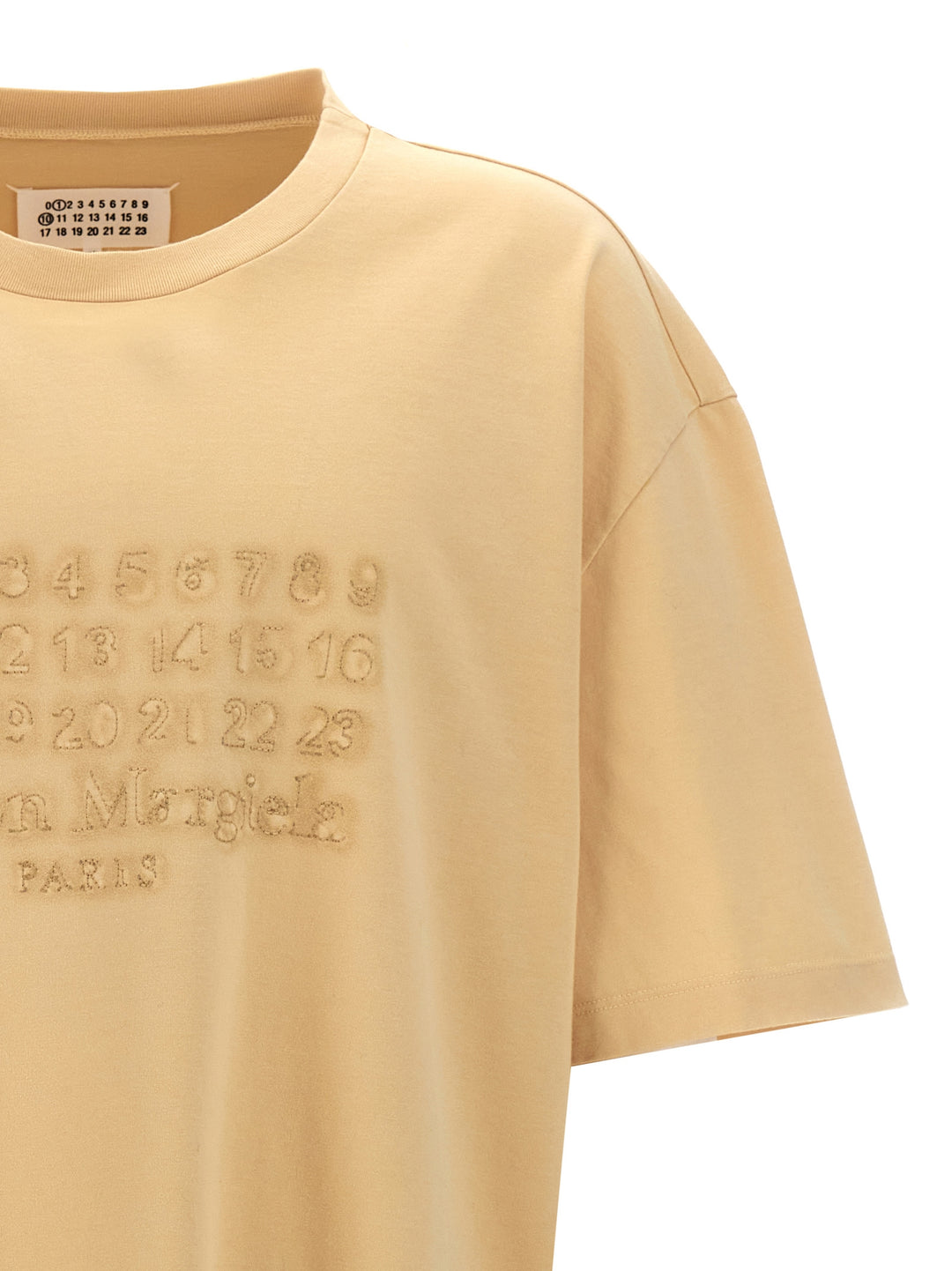 Logo Embroidery T-Shirt Beige