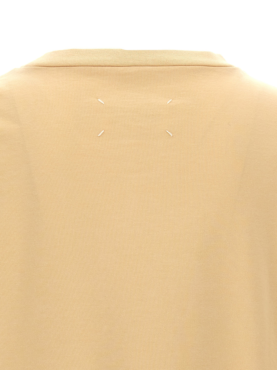 Logo Embroidery T-Shirt Beige