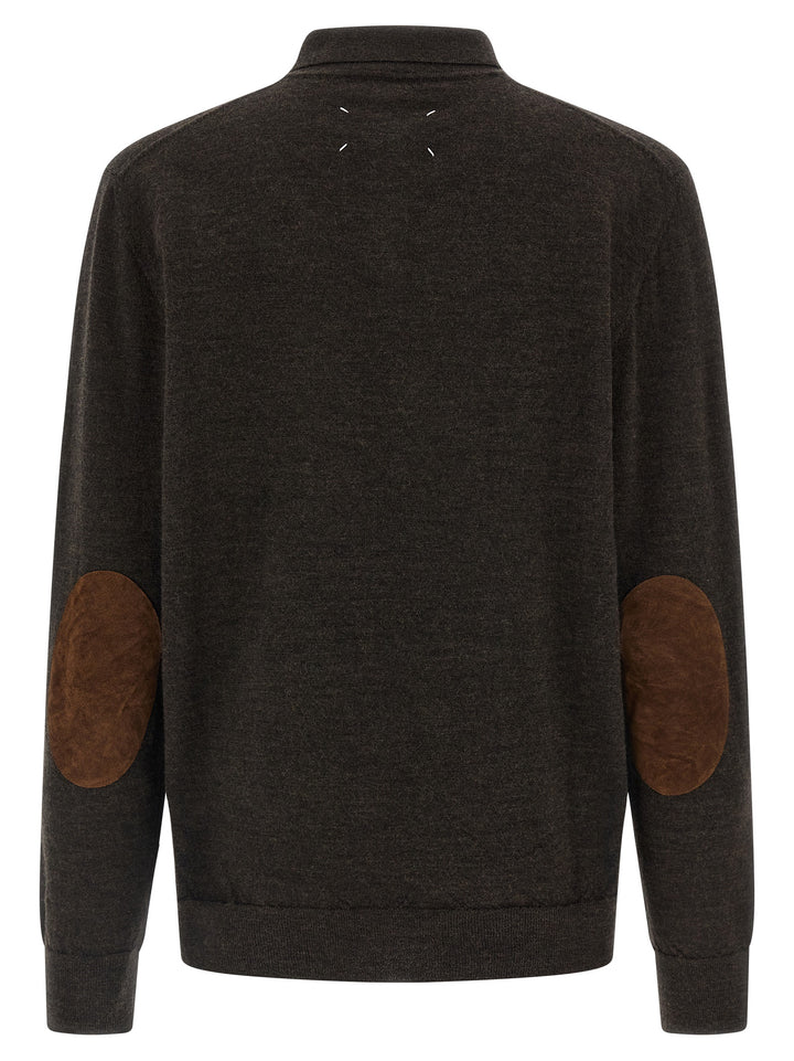 Maison Margiela Suede Patch  Shirt Polo - Brown | cedaf56fc0c51fa225ee67290f93e27c742acb2a