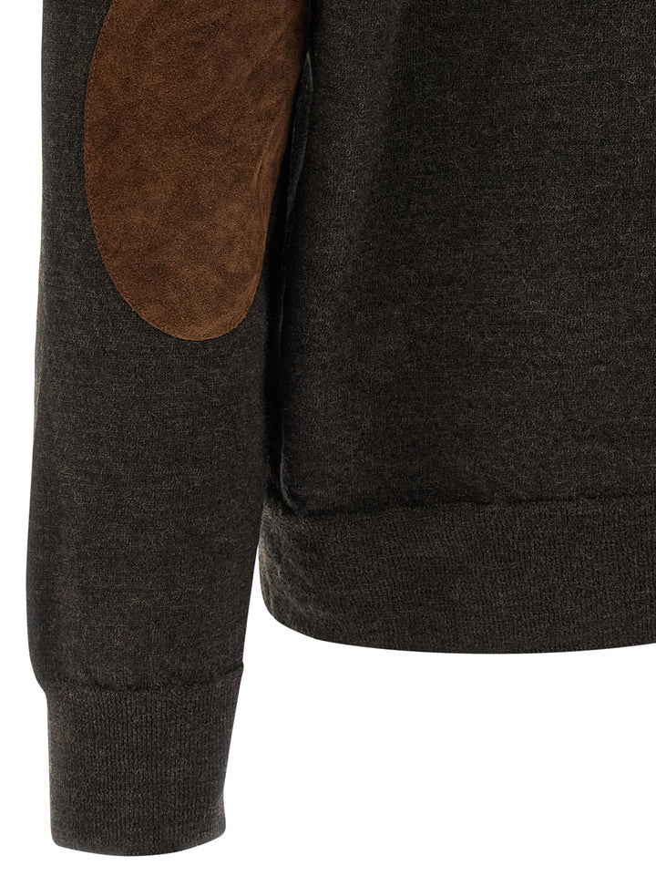 Maison Margiela Suede Patch  Shirt Polo - Brown | 9dbffecca15c1530ce9fa10c2ca2836a31bbe761