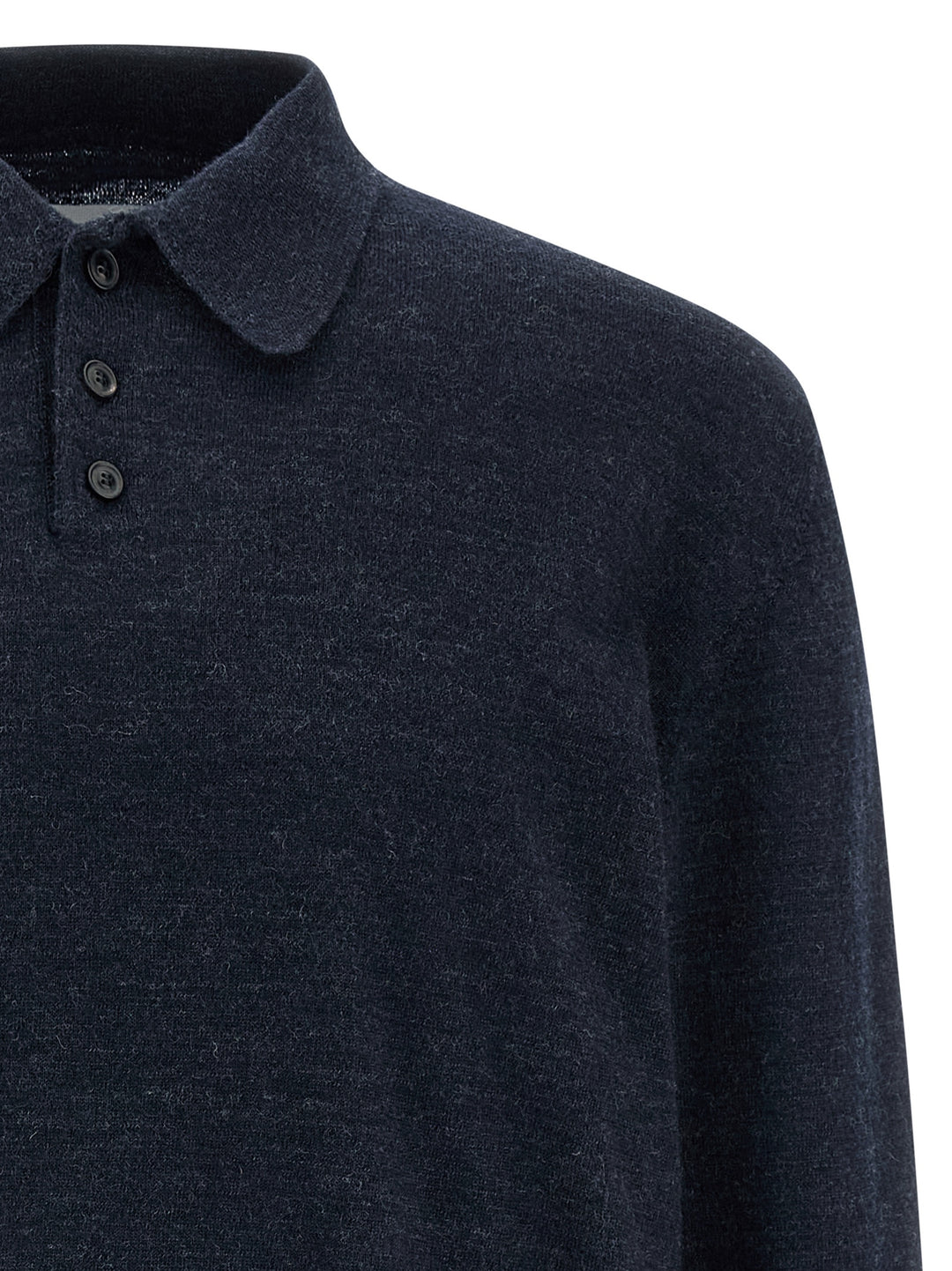 Maison Margiela Suede Patch  Shirt Polo - Blue | 20ab3de7f75fc9f6999ac477a52595de8276ed66
