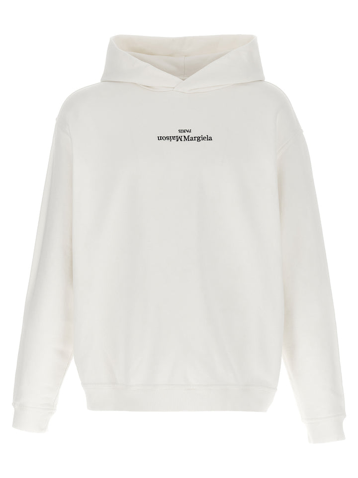 Maison Margiela Logo Hoodie Sweatshirt - White | ae580babfe01a93c6030e6834070649ab5b3fa60