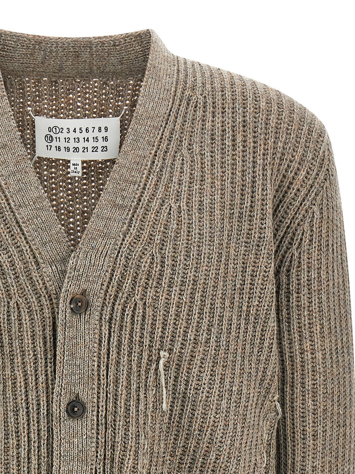 Maison Margiela Wool Cardigan Sweaters and Cardigans - Beige | 37bedc7f94adeb149e3d26b88ad664c257e048cc