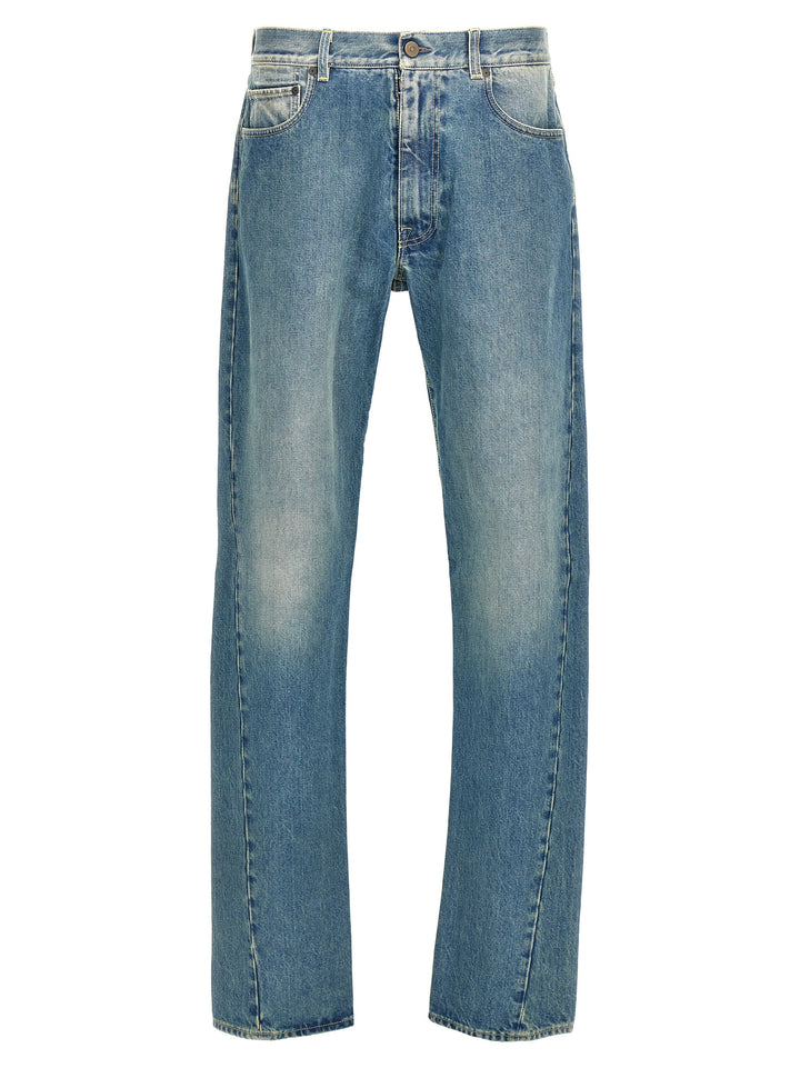 Washed Denim Jeans Blue