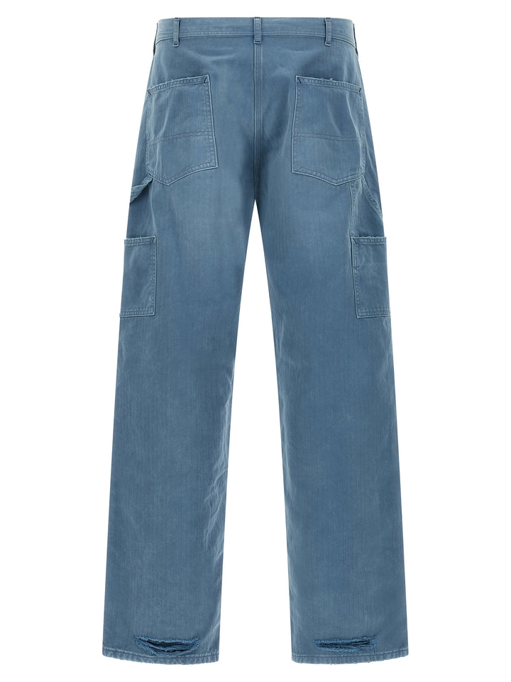 Maison Margiela Herringbone Jeans - Light Blue | 60eb43b95605afd5ab15782f1b7bc09e54ca9c0d