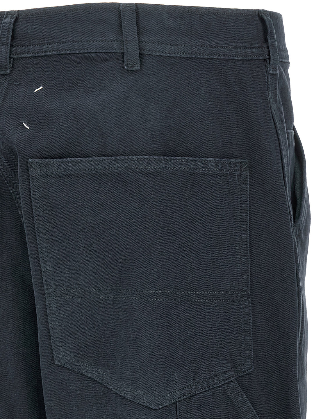 Maison Margiela Herringbone Trousers Pants - Blue | cabd08ebe2df31faaf95b50d19a7f2a917708c50