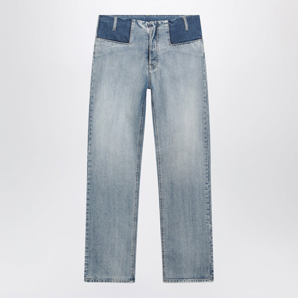 Patchwork Jeans In Indigo Blue Denim