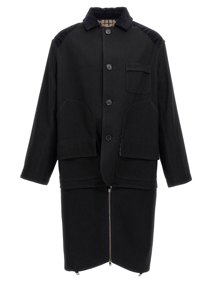 Single-Breasted Coat Coats, Trench Coats Black