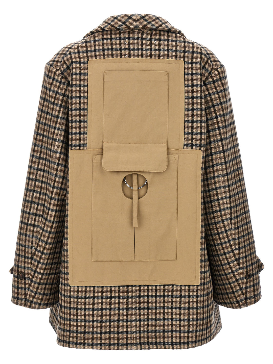 Double-Breasted Check Coat Coats, Trench Coats Multicolor