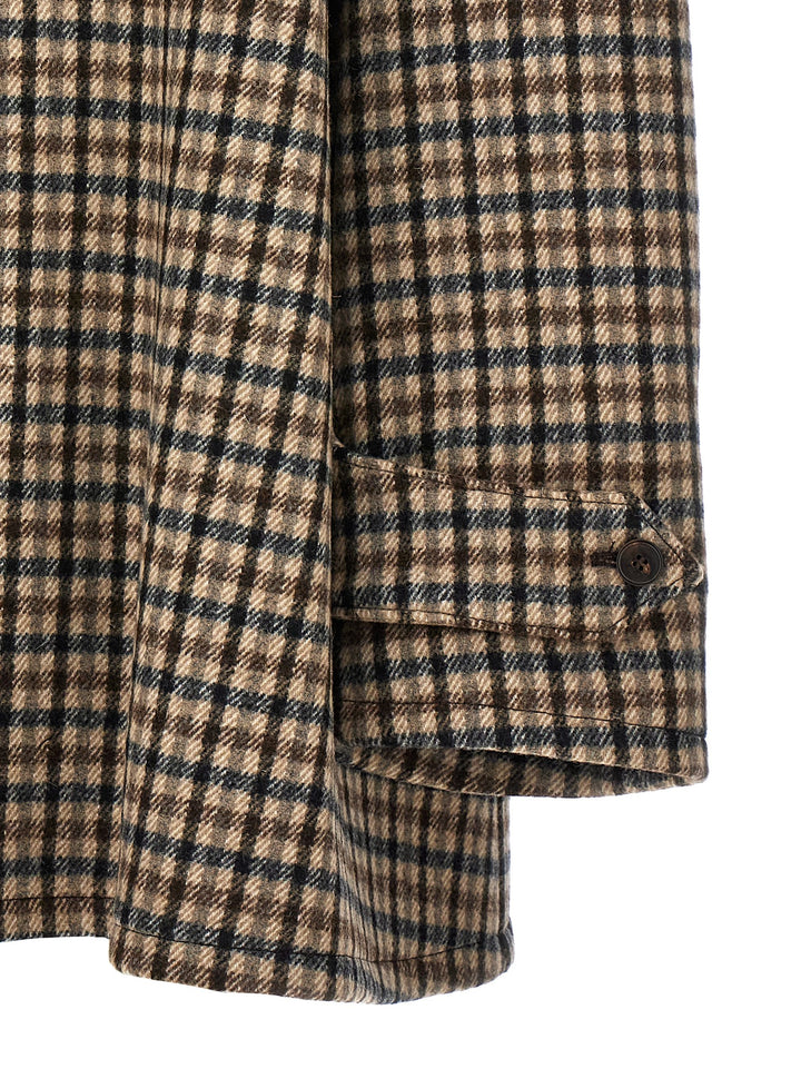 Double-Breasted Check Coat Coats, Trench Coats Multicolor