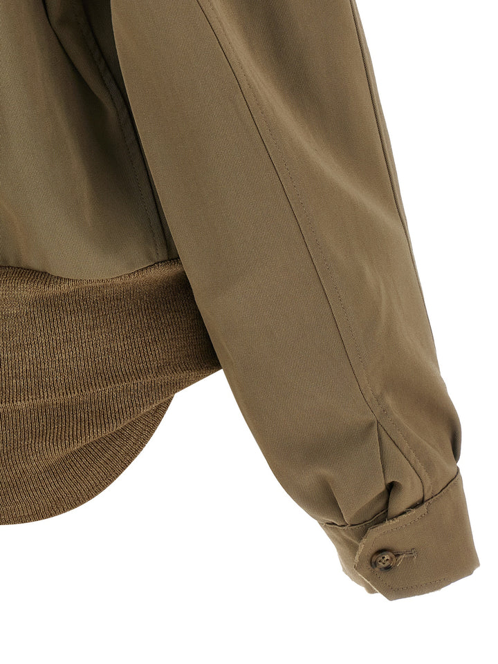 Maison Margiela Wool Jacket Puffer Jackets - Beige | ae152955fed868aa1f7bc97297e56cb4d9d086fb