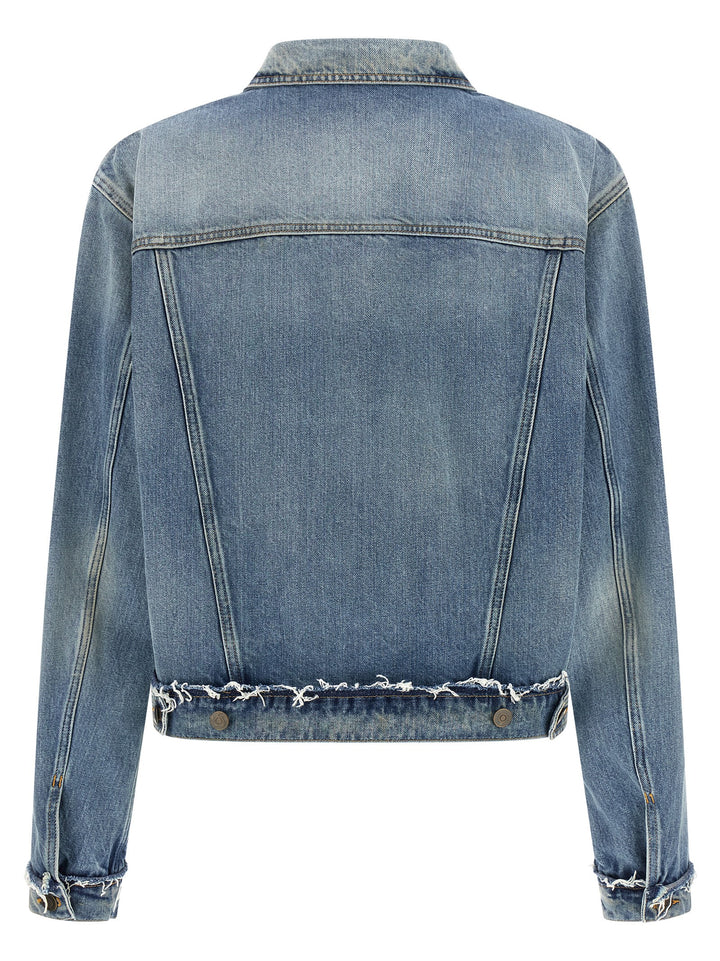 Maison Margiela Denim Jacket Puffer Jackets - Light Blue | dd8d28c02eca15f7175596be6110ab74496f00f3