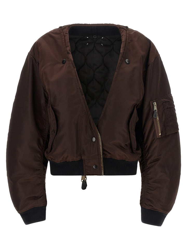 Maison Margiela Ma-1 Puffer Jackets - Brown | 29554a5885832493cf2e92ca6cbcc75830157d82