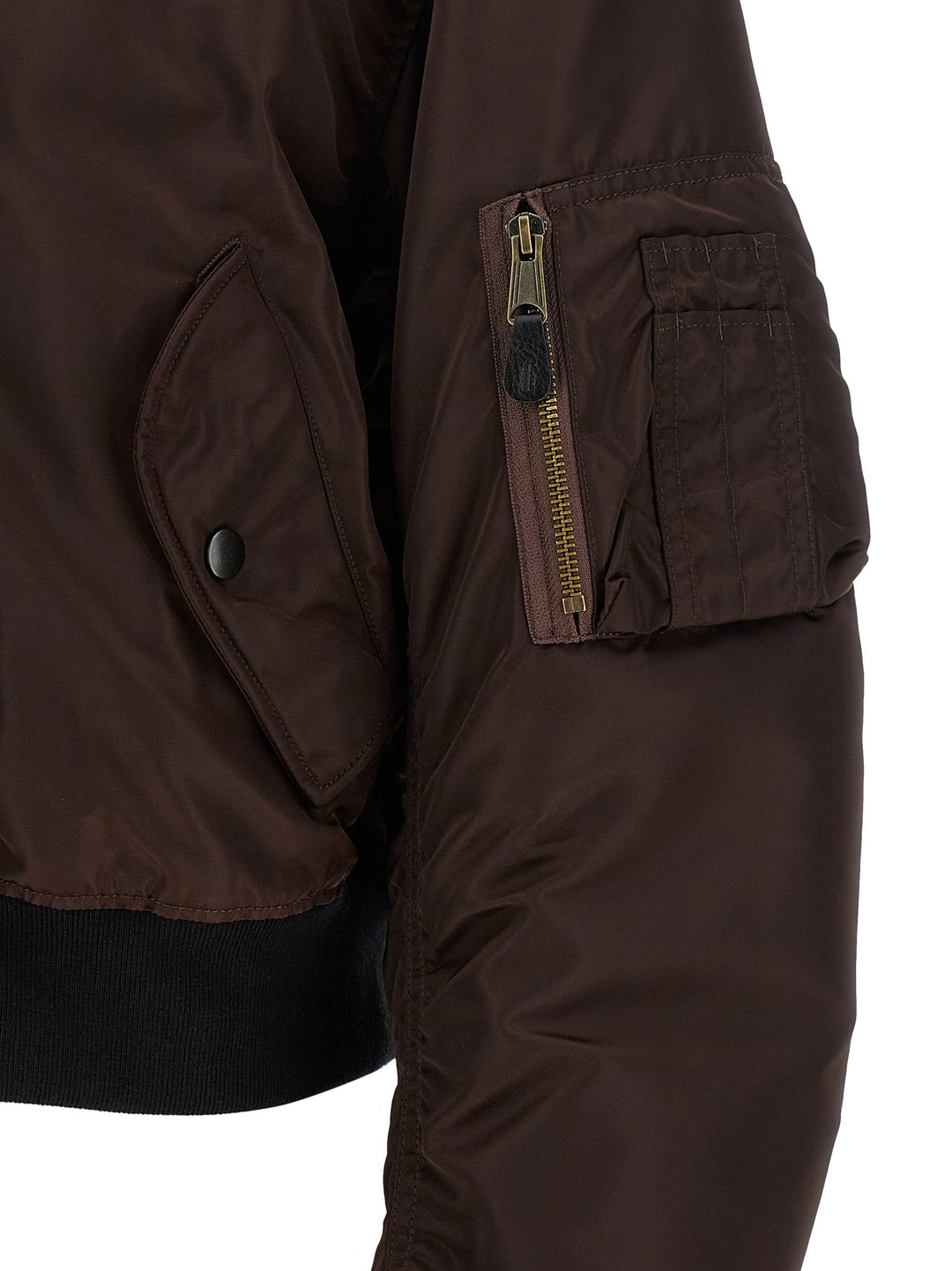 Maison Margiela Ma-1 Puffer Jackets - Brown | f9b7e87c6ead4db24f9d5f27f7f4b7ce638d7828