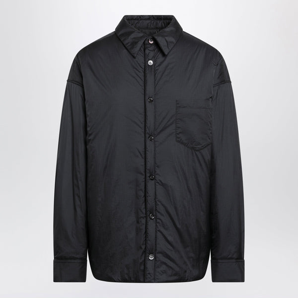 Oversized Black Padded Jacket In Polyamide