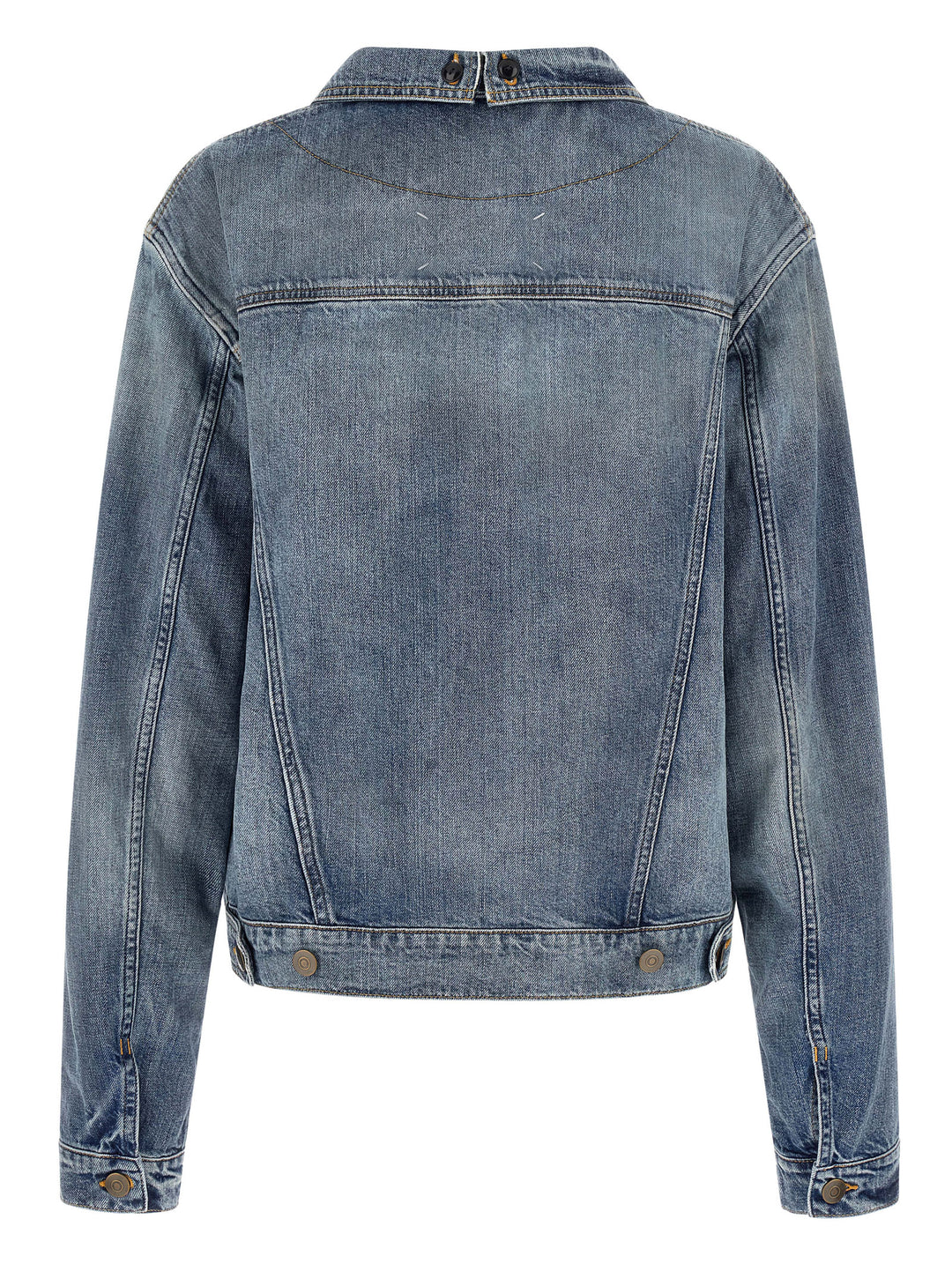 Maison Margiela Folded Collar Puffer Jackets - Blue | c765a05382be1c73cd3420700ec21445faa812a7