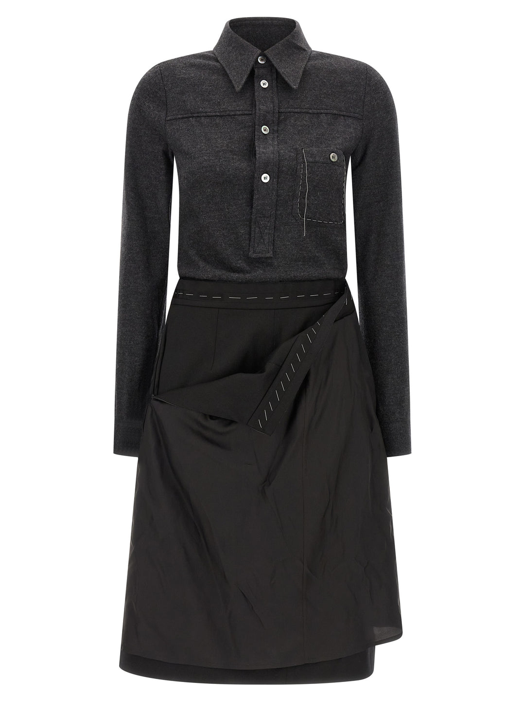 Maison Margiela Shirt Dress Dresses - Gray | 96ee9e7f4df16f68596c52c79128a92a57d78a47