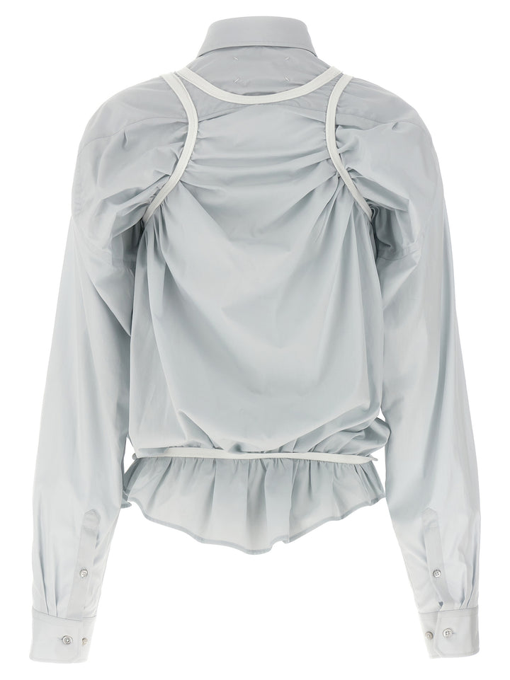 Maison Margiela Layered Shirt Shirt and Blouse - Light Blue | f0d17c4399fab88ff34bd8dd7cc25d002f35c2d7
