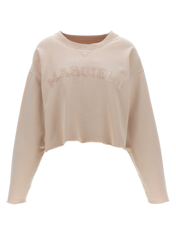 Logo Embroidery Sweatshirt Pink