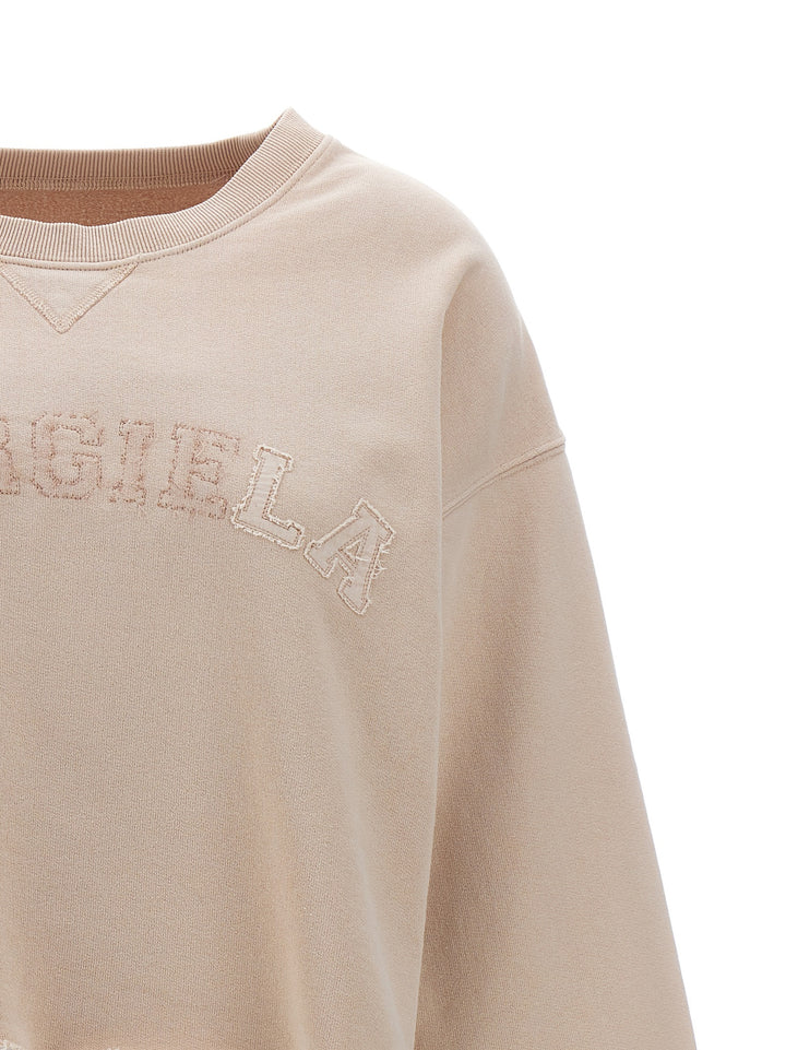 Logo Embroidery Sweatshirt Pink