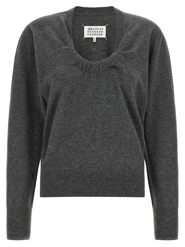 Twist Wool Sweater Sweaters And Cardigans Gray
